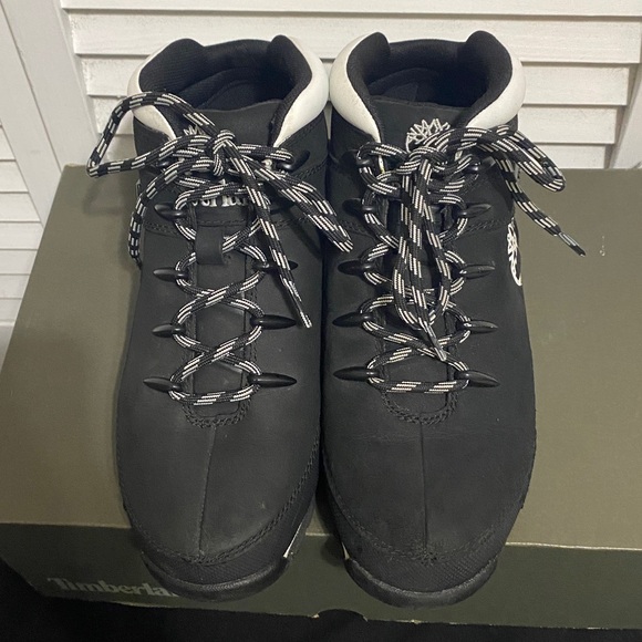 Timberland Women's Euro Sprint Mid Hiker Black Nubuck Boot - Picture 3 of 9